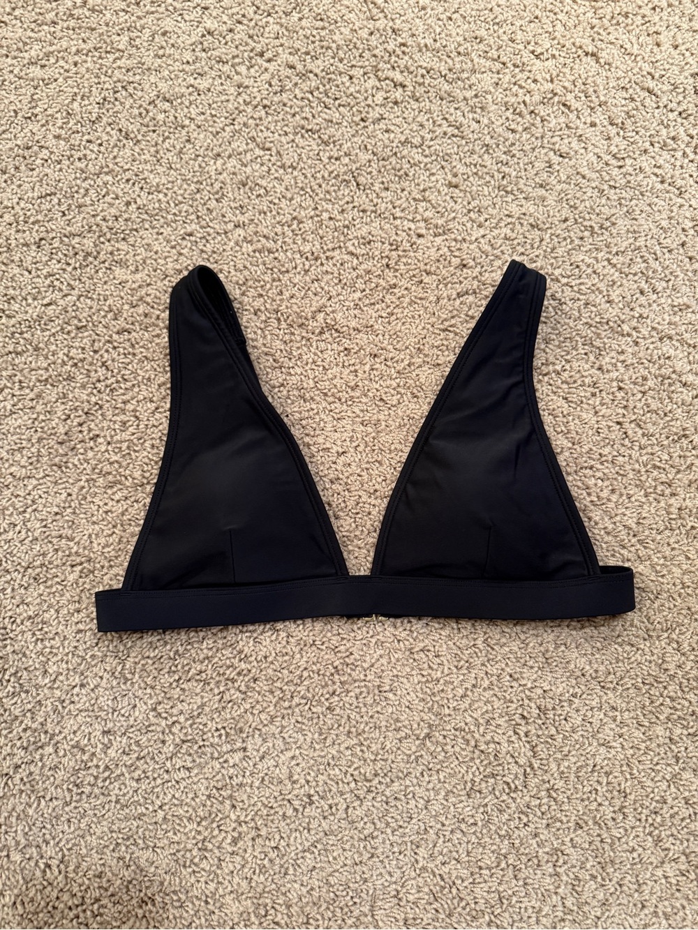Summersalt The Plunge Bikini Top in Sea Urchin Black